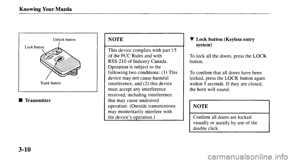 MAZDA MODEL 626 2000  Owners Manual 