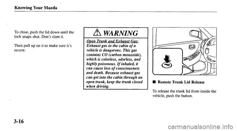 MAZDA MODEL 626 2000  Owners Manual 