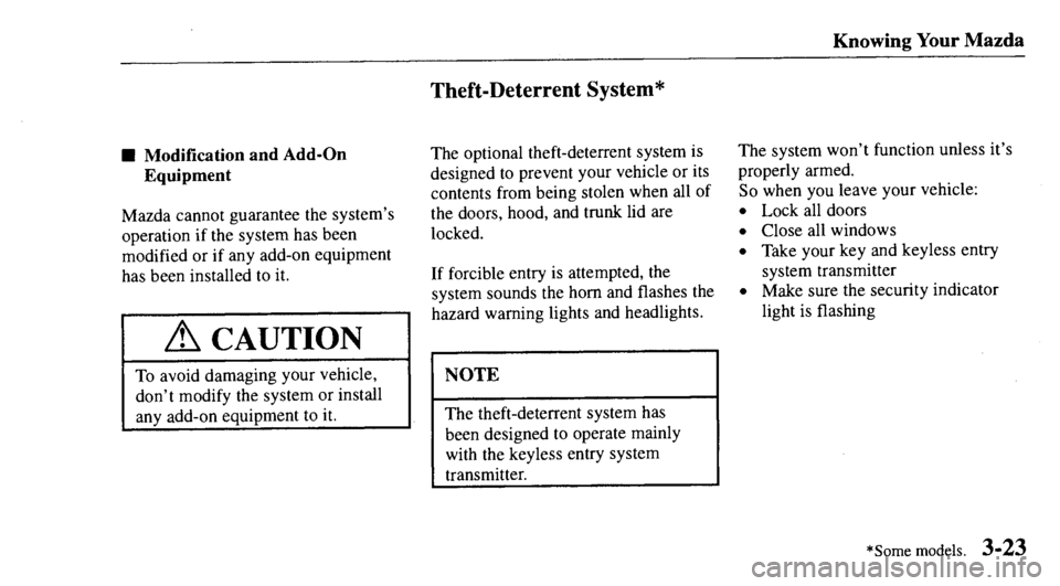 MAZDA MODEL 626 2000  Owners Manual 