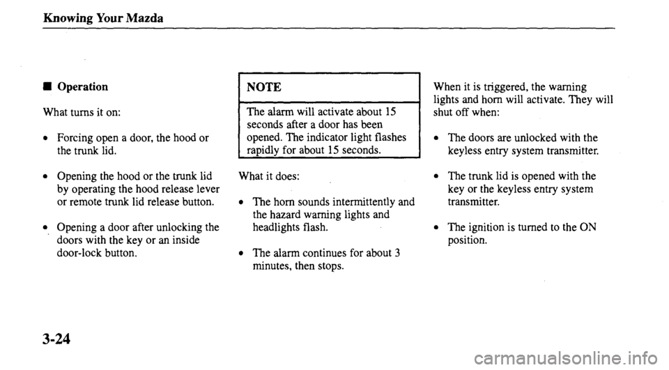 MAZDA MODEL 626 2000  Owners Manual 