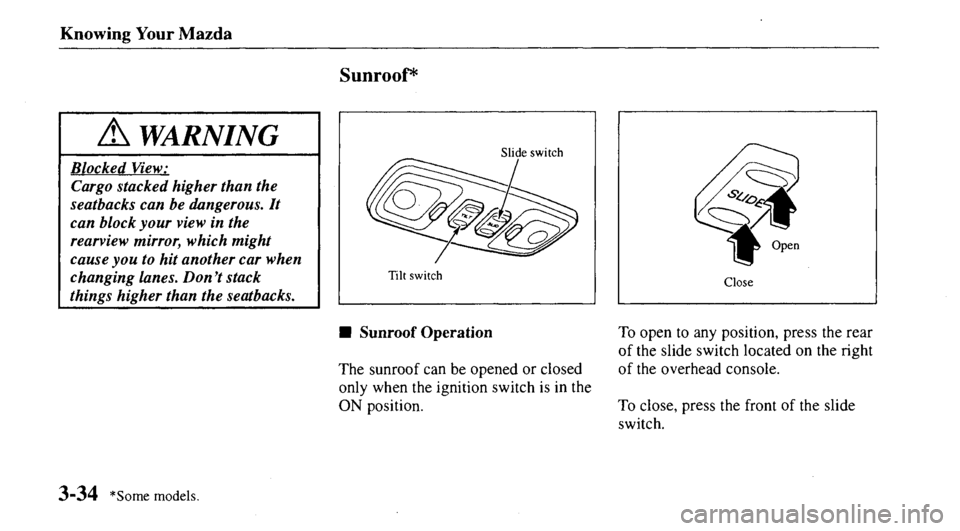 MAZDA MODEL 626 2000  Owners Manual 