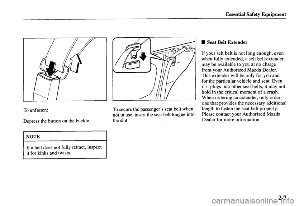 MAZDA MODEL MX-5 MIATA 2000  Owners Manual 