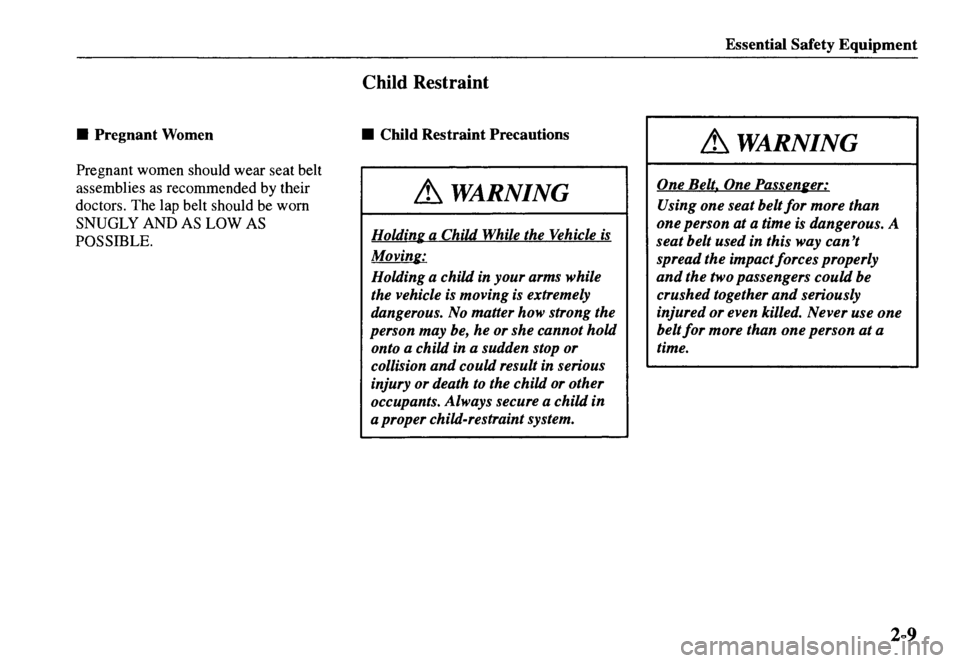 MAZDA MODEL MX-5 MIATA 2000  Owners Manual 