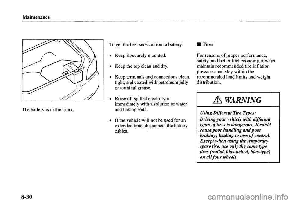 MAZDA MODEL MX-5 MIATA 2000  Owners Manual 