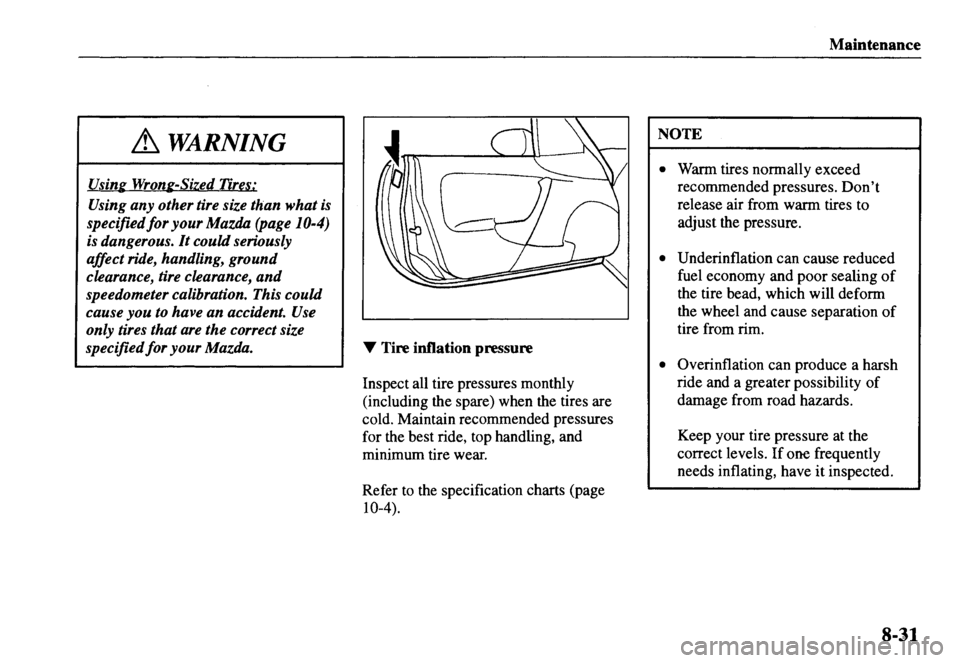 MAZDA MODEL MX-5 MIATA 2000  Owners Manual 