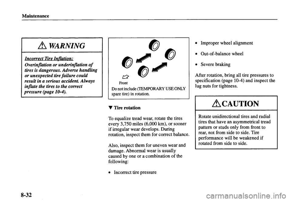 MAZDA MODEL MX-5 MIATA 2000  Owners Manual 