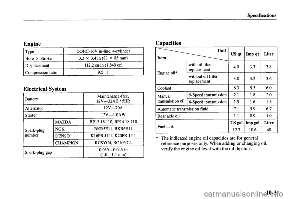 MAZDA MODEL MX-5 MIATA 2000  Owners Manual 