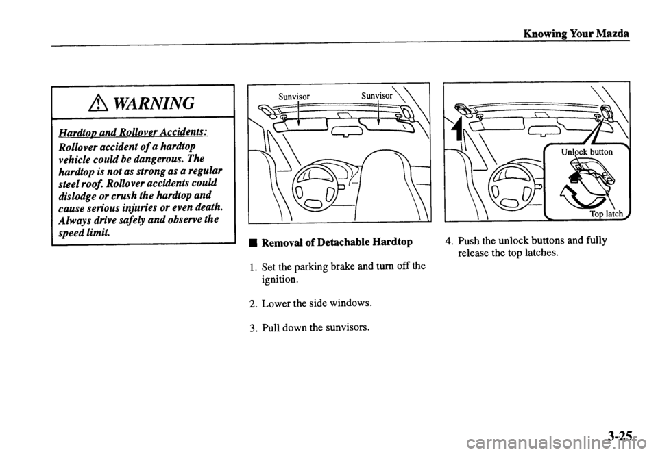 MAZDA MODEL MX-5 MIATA 2000  Owners Manual 
