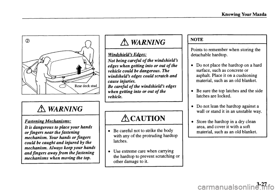 MAZDA MODEL MX-5 MIATA 2000  Owners Manual 