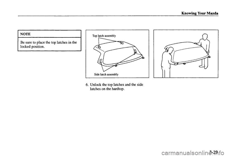MAZDA MODEL MX-5 MIATA 2000  Owners Manual 
