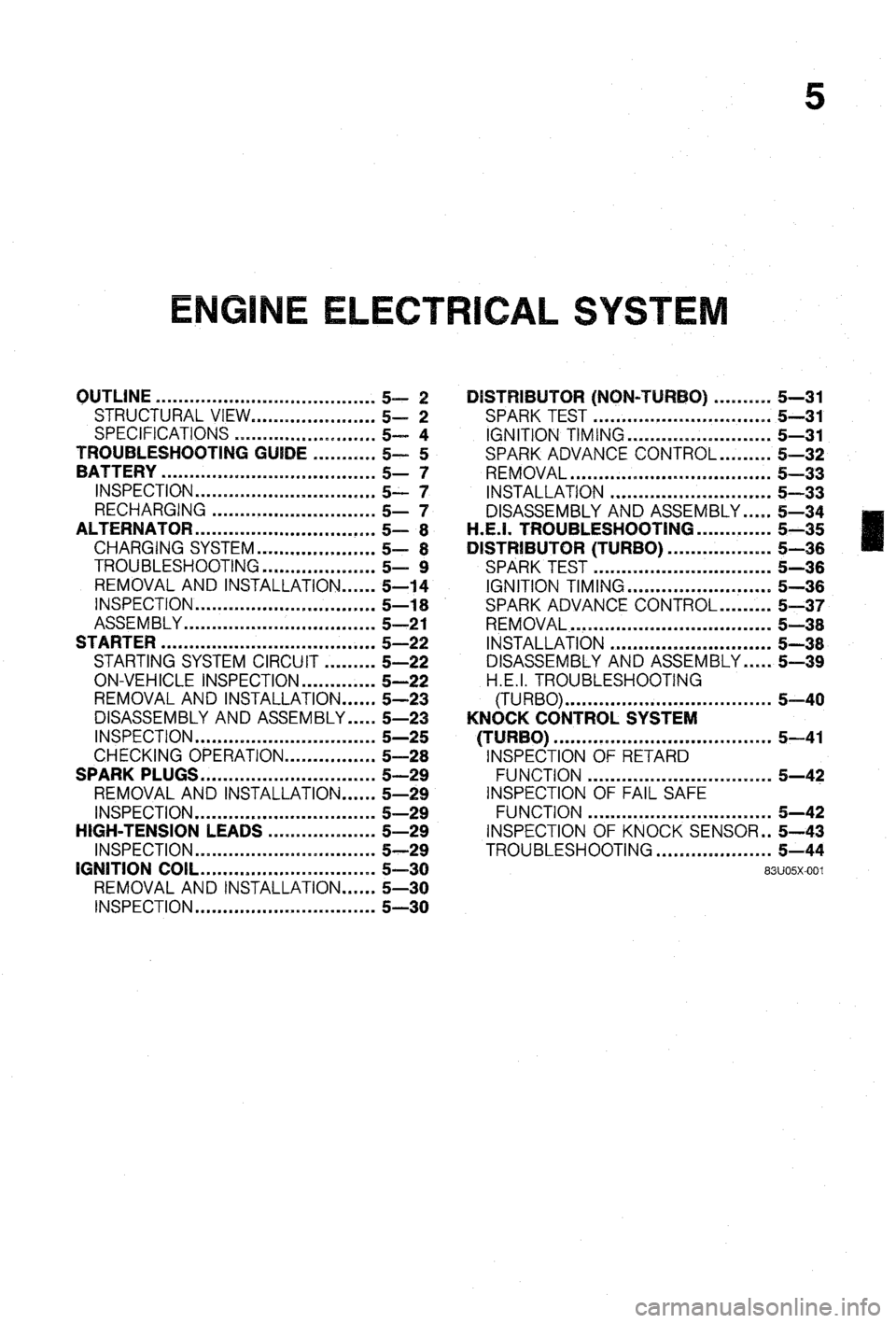 MAZDA 323 1988  Workshop Manual 