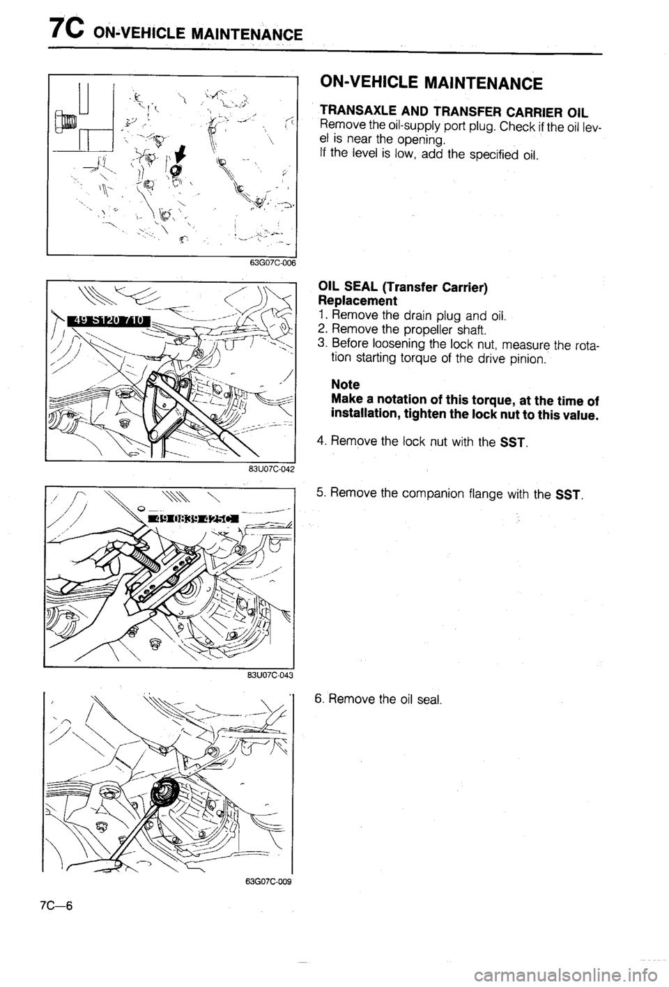 MAZDA 323 1988  Workshop Manual 
