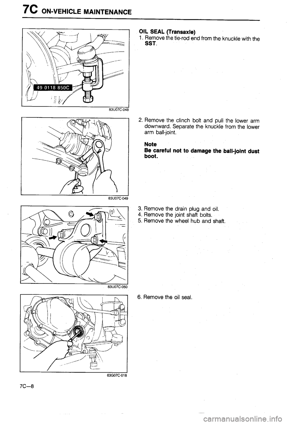 MAZDA 323 1988  Workshop Manual 