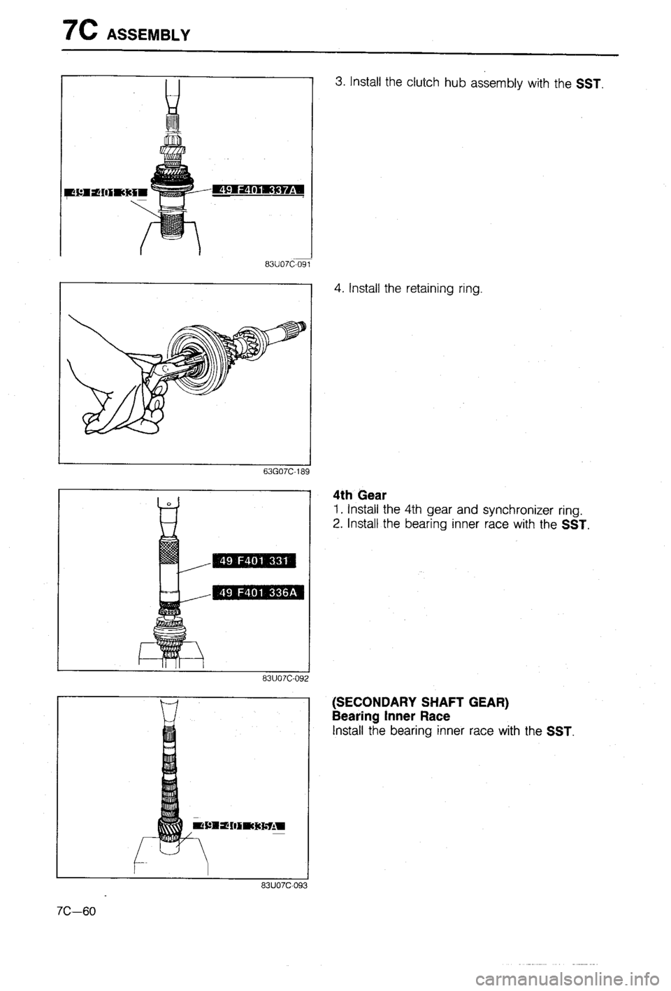 MAZDA 323 1988  Workshop Manual 