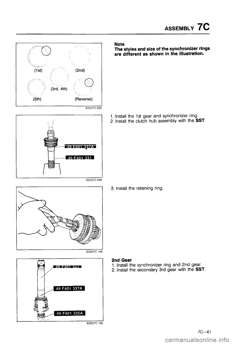 MAZDA 323 1988  Workshop Manual 