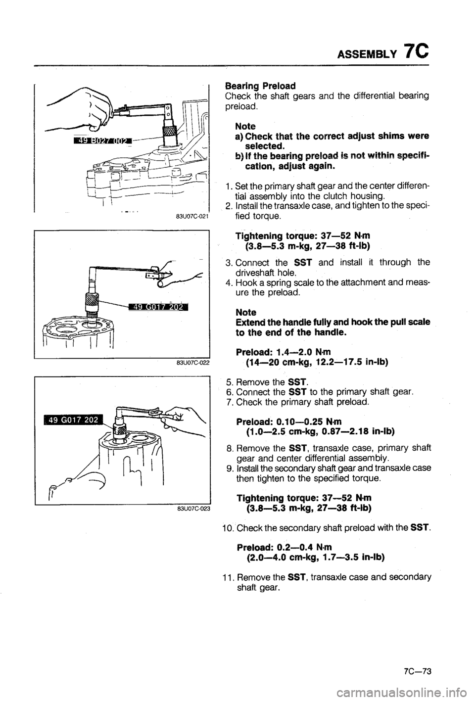 MAZDA 323 1988  Workshop Manual 