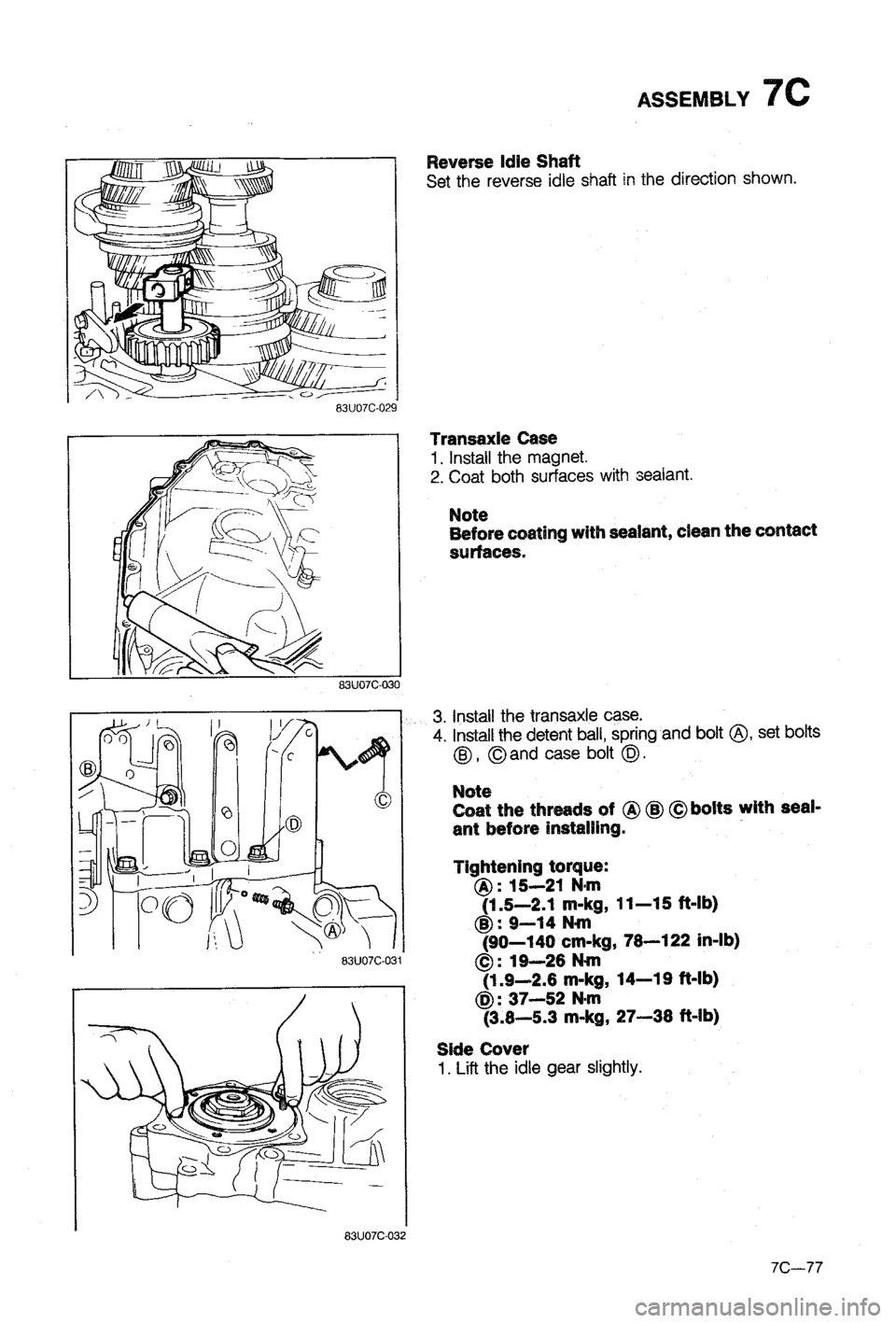 MAZDA 323 1988  Workshop Manual 