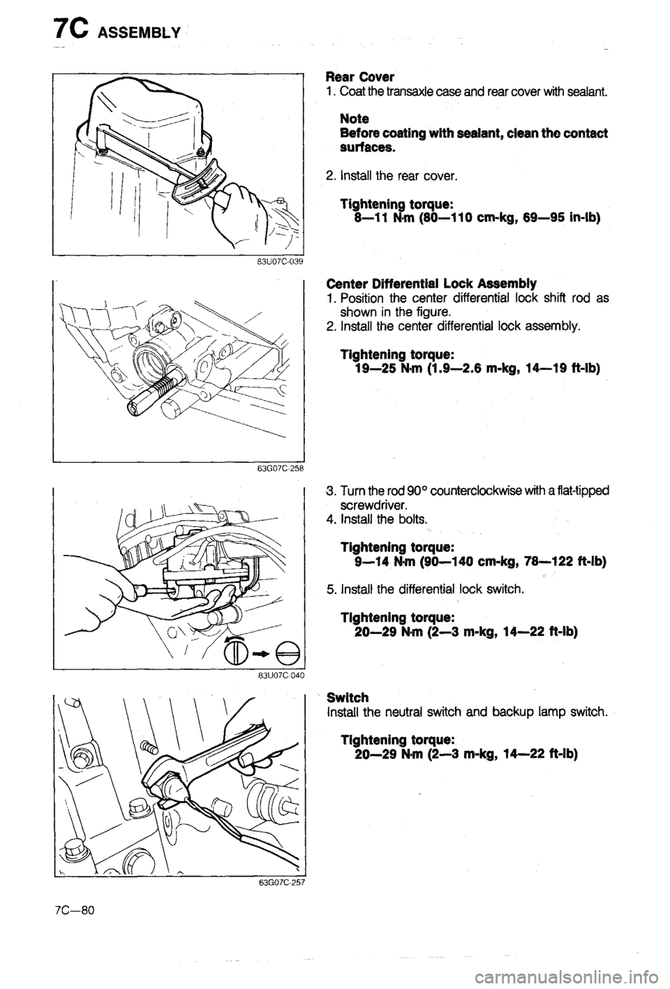 MAZDA 323 1988  Workshop Manual 