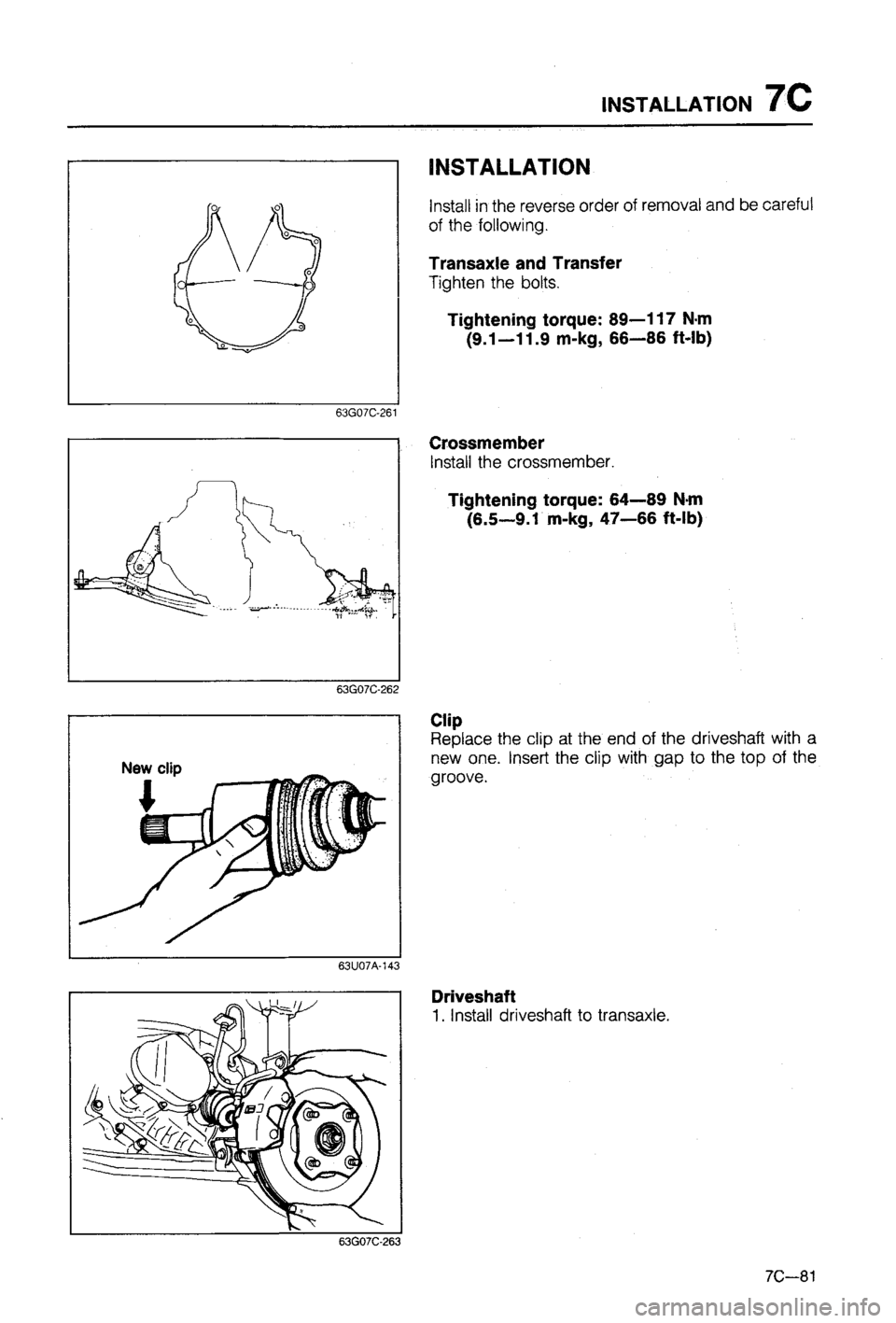 MAZDA 323 1988  Workshop Manual 