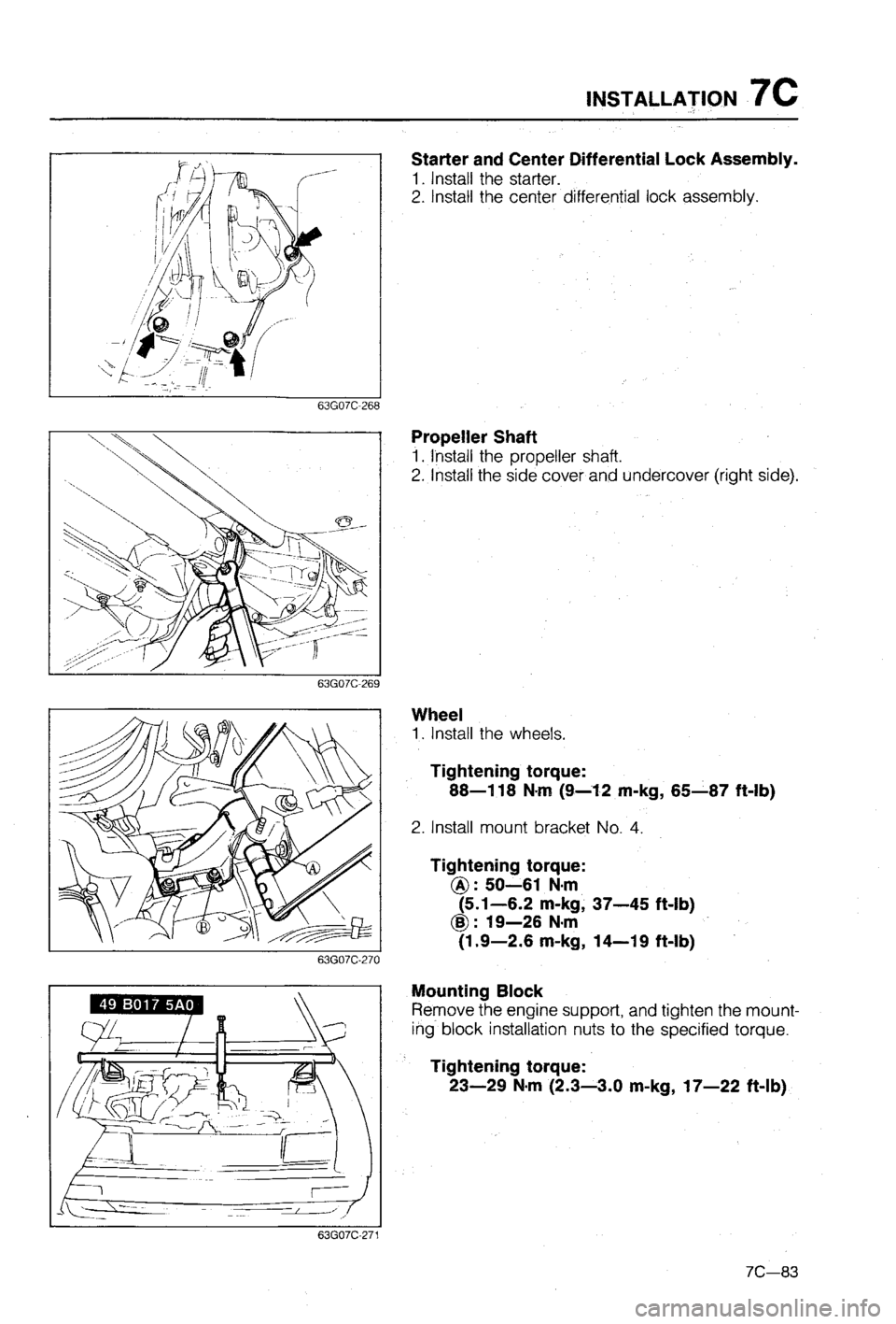 MAZDA 323 1988  Workshop Manual 