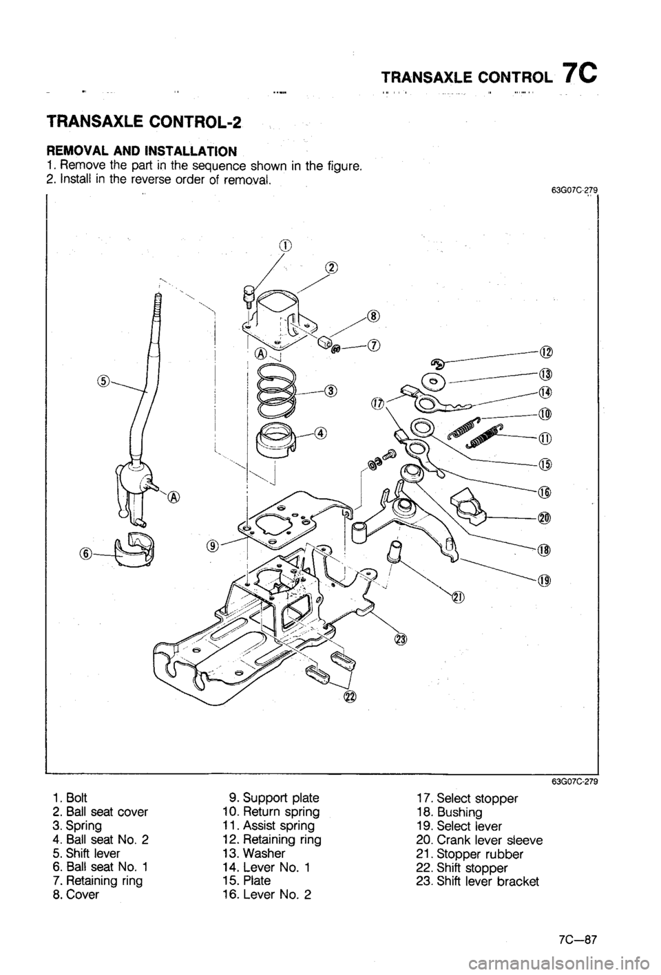 MAZDA 323 1988  Workshop Manual 