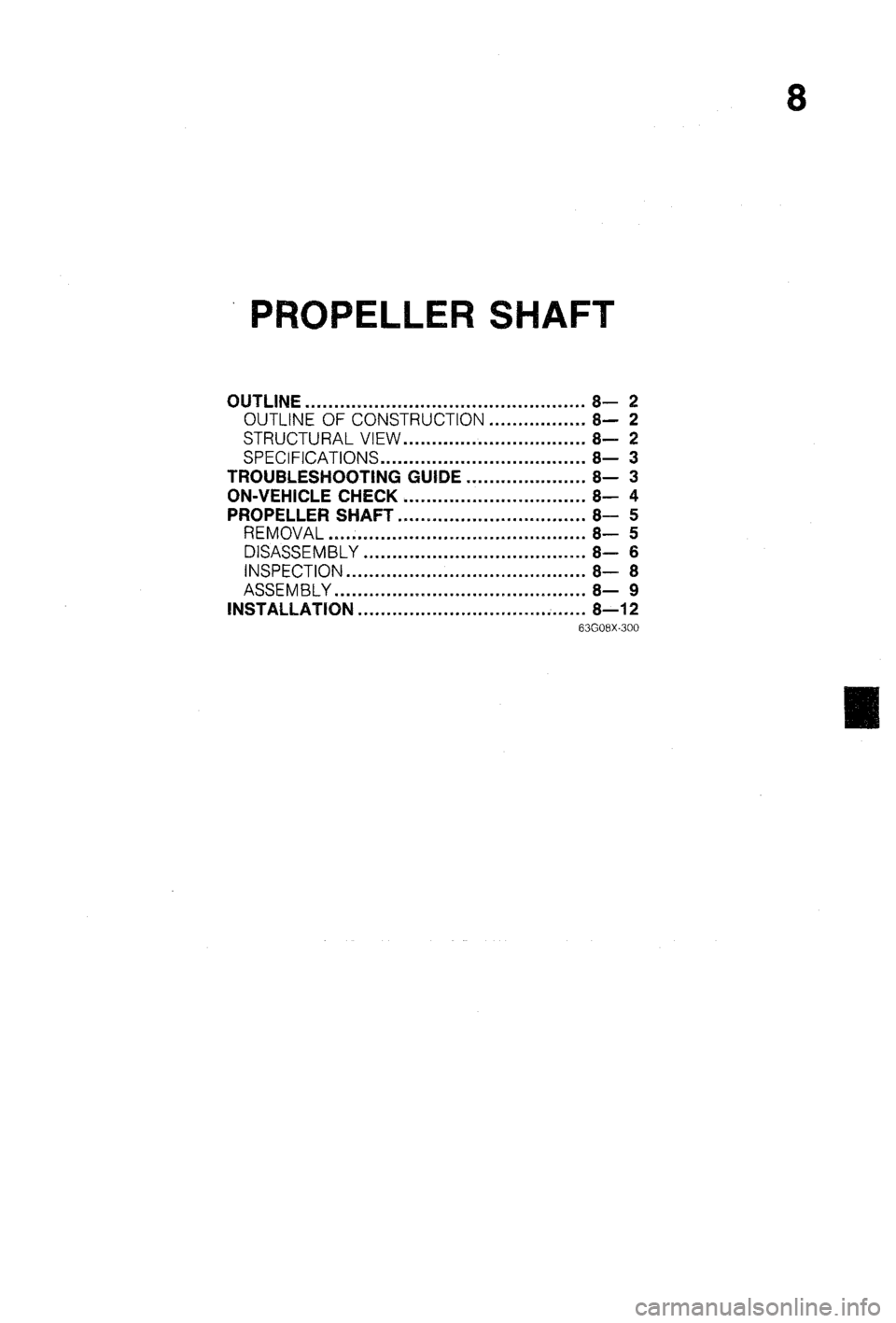 MAZDA 323 1988  Workshop Manual 