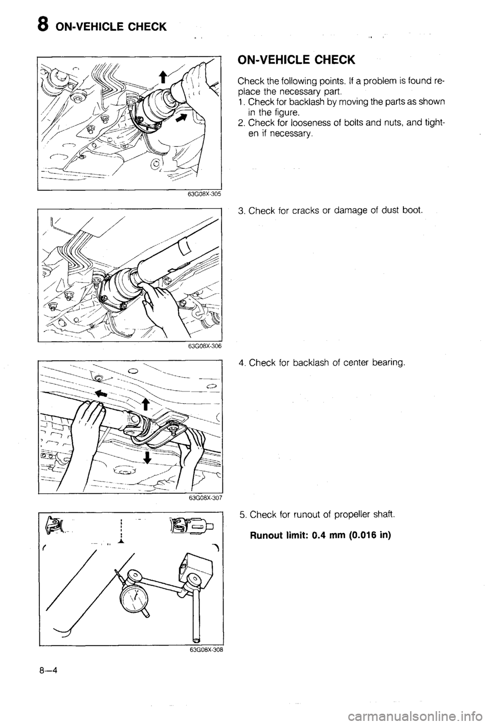 MAZDA 323 1988  Workshop Manual 