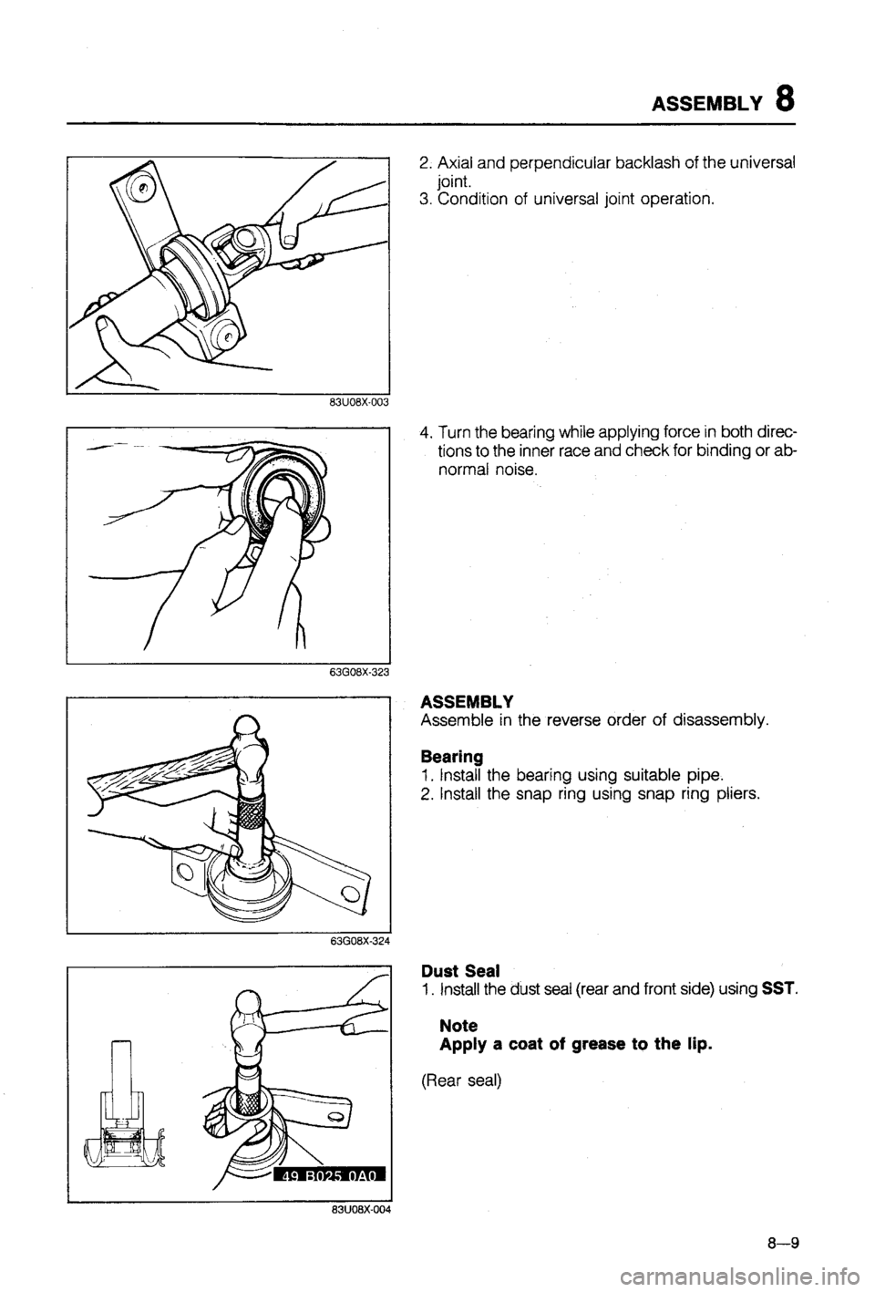 MAZDA 323 1988  Workshop Manual 