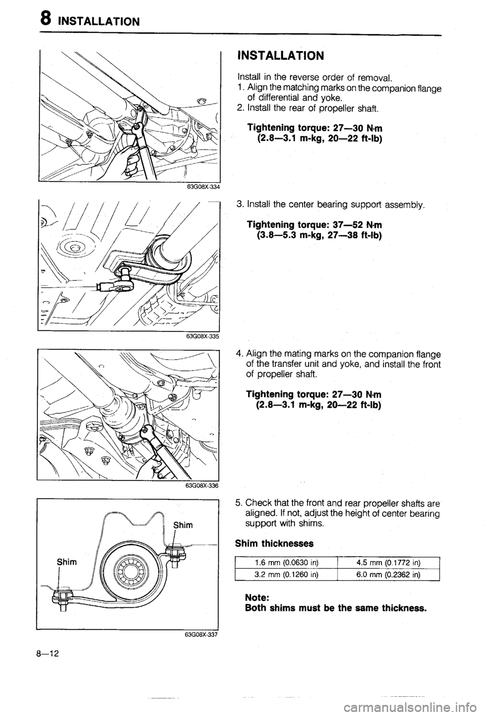 MAZDA 323 1988  Workshop Manual 