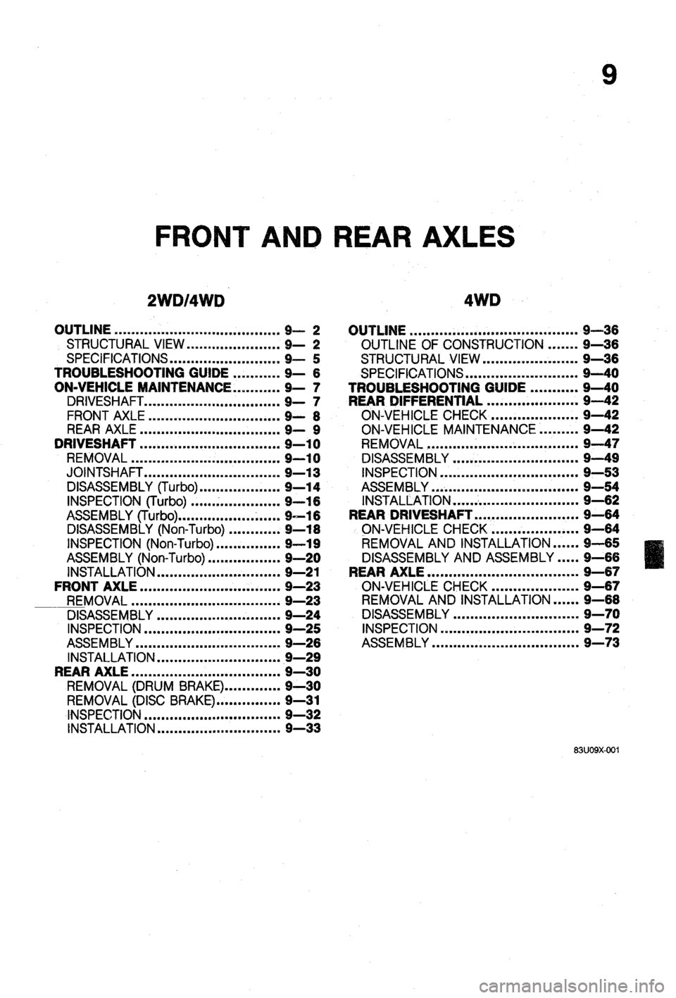 MAZDA 323 1988  Workshop Manual 