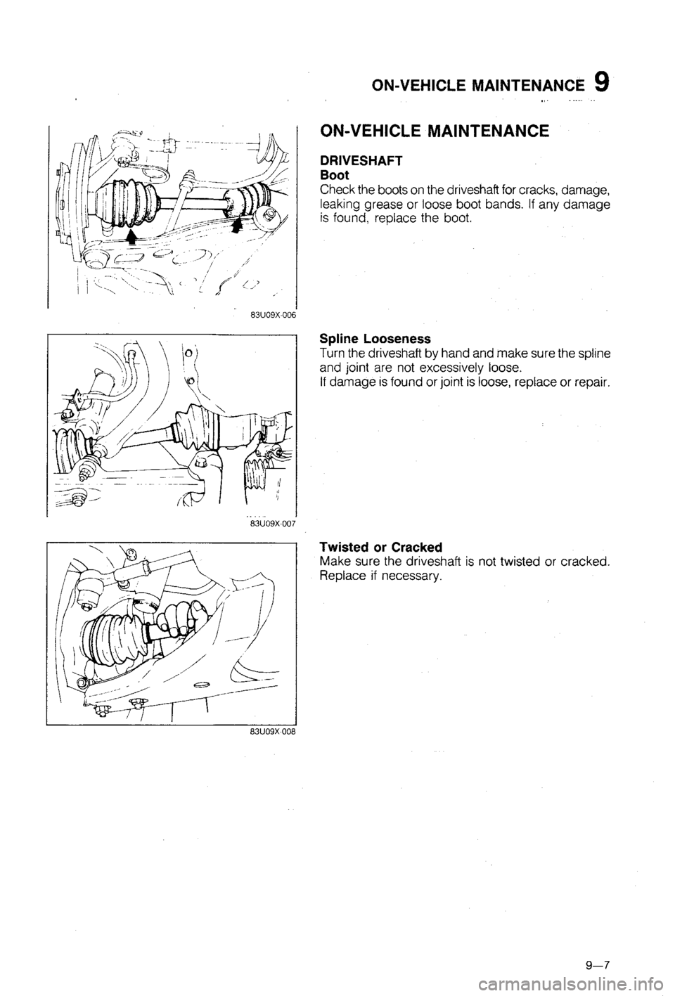 MAZDA 323 1988  Workshop Manual 