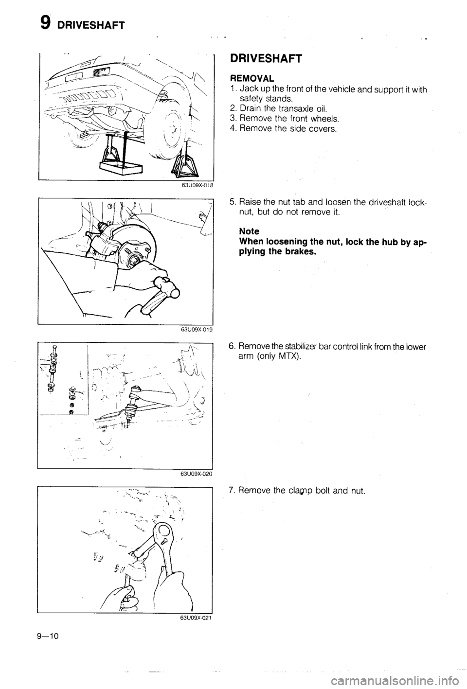 MAZDA 323 1988  Workshop Manual 