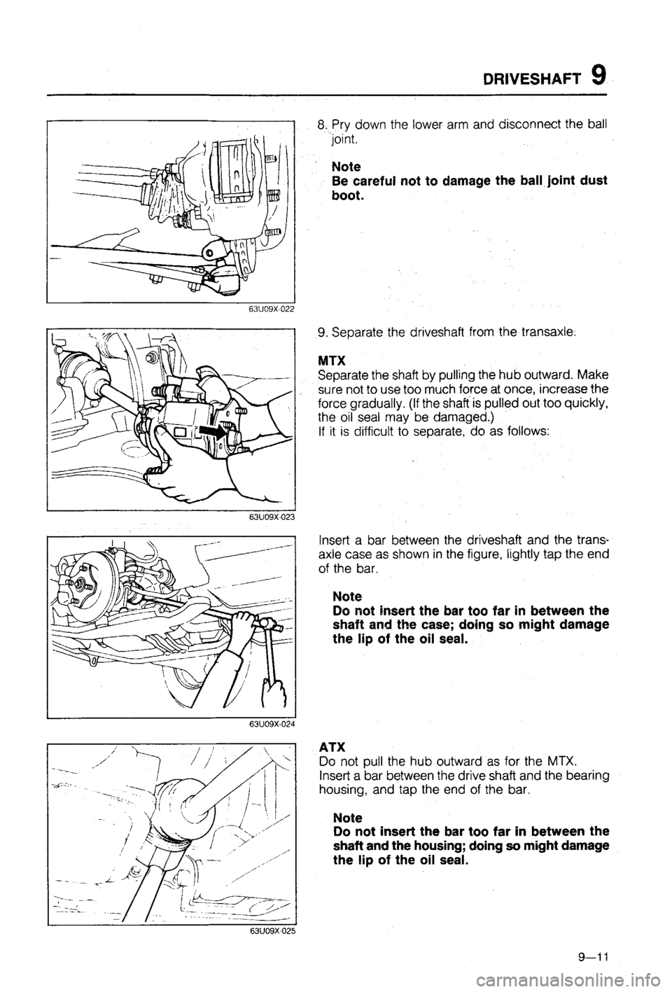 MAZDA 323 1988  Workshop Manual 
