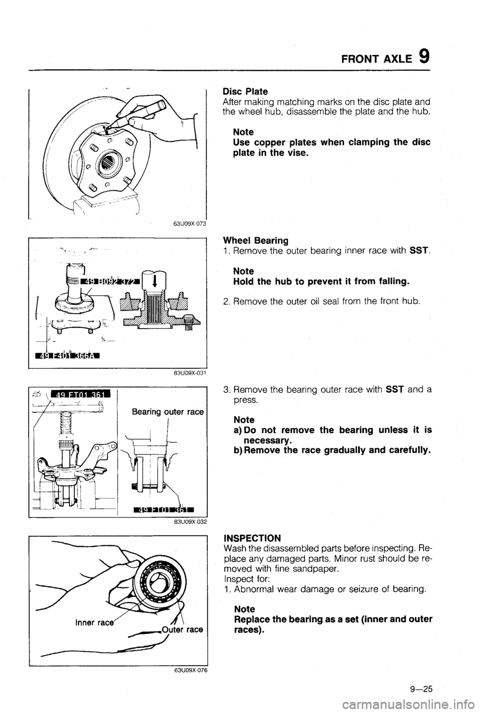 MAZDA 323 1988  Workshop Manual 
