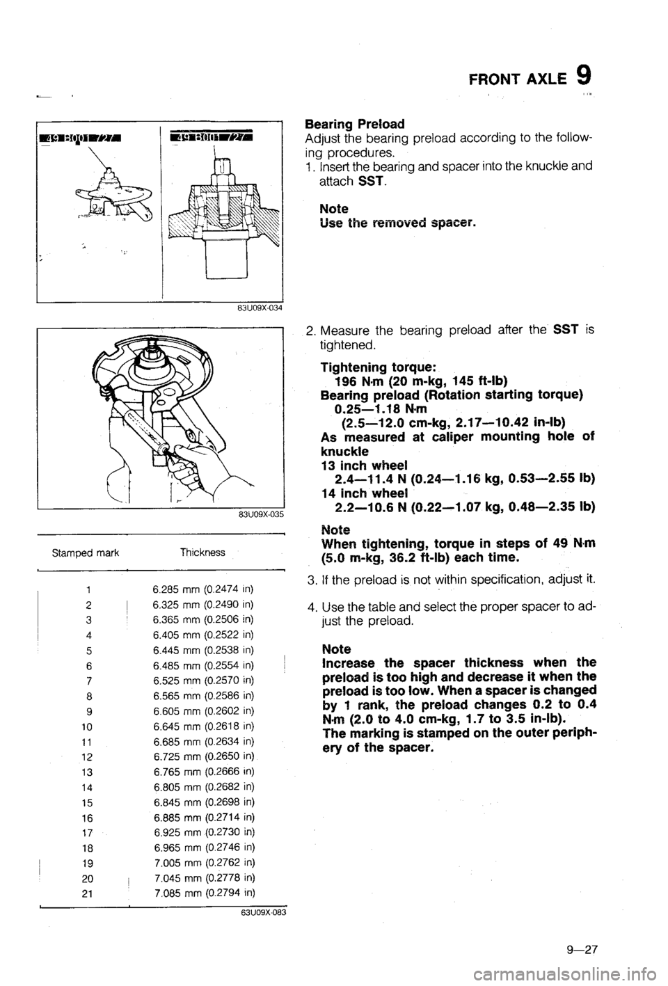 MAZDA 323 1988  Workshop Manual 