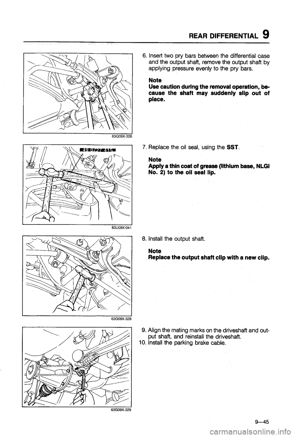 MAZDA 323 1988  Workshop Manual 
