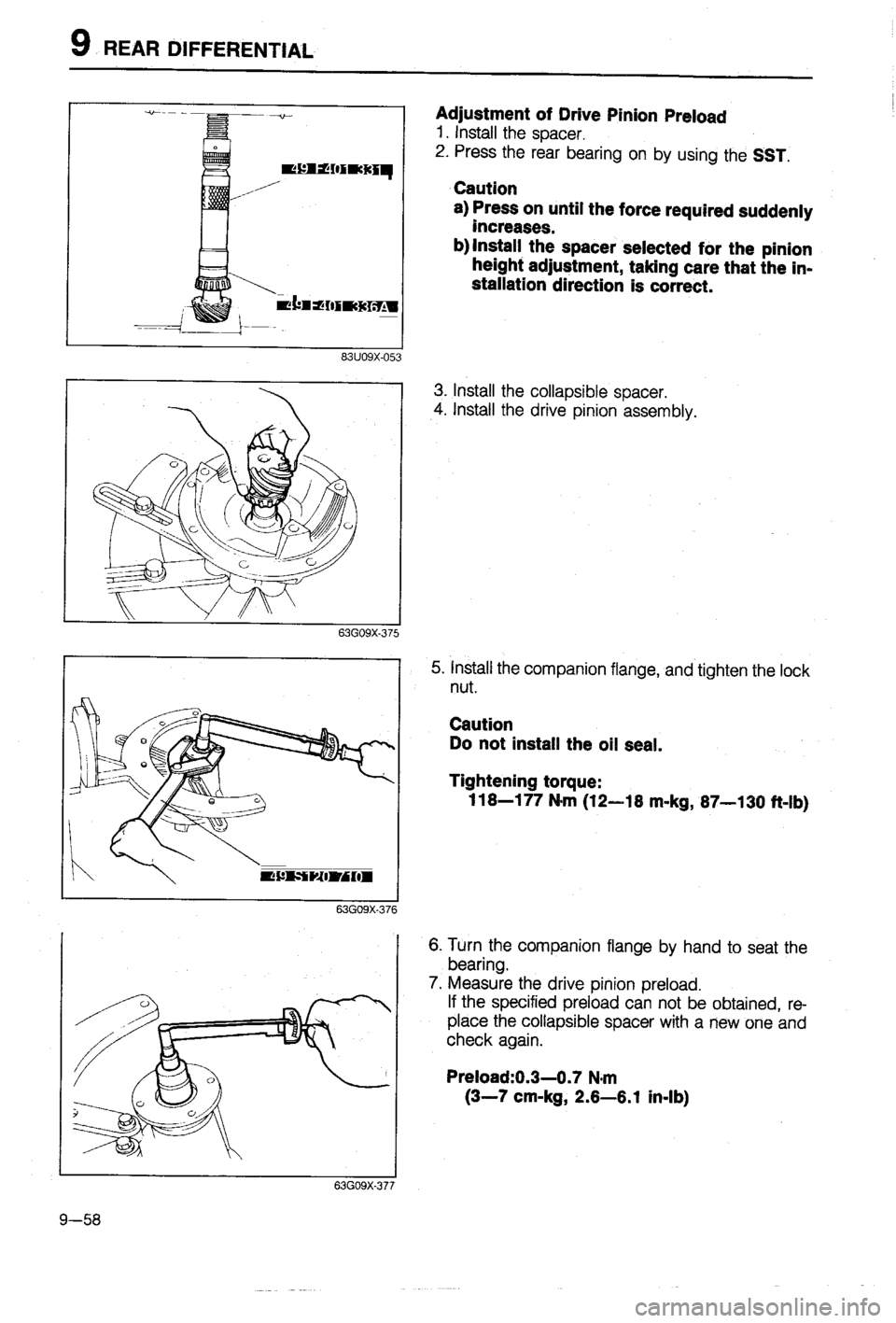 MAZDA 323 1988  Workshop Manual 