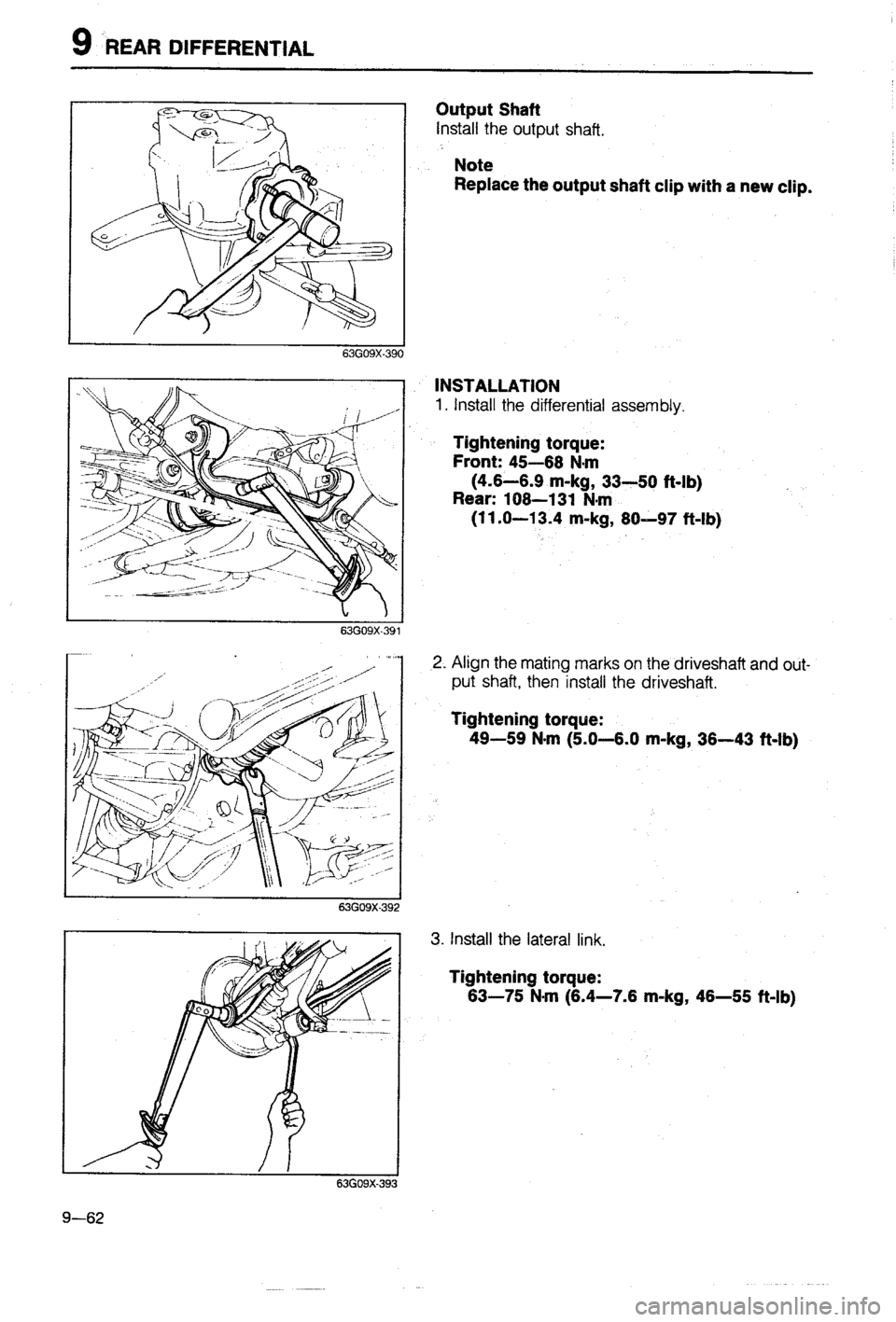 MAZDA 323 1988  Workshop Manual 