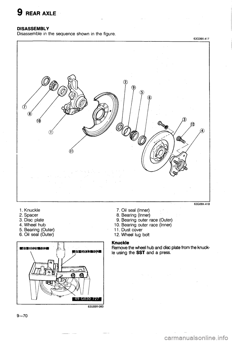MAZDA 323 1988  Workshop Manual 