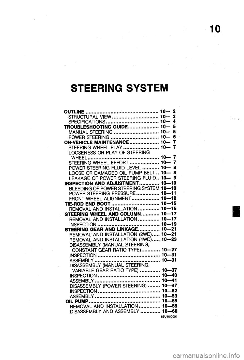 MAZDA 323 1988  Workshop Manual 