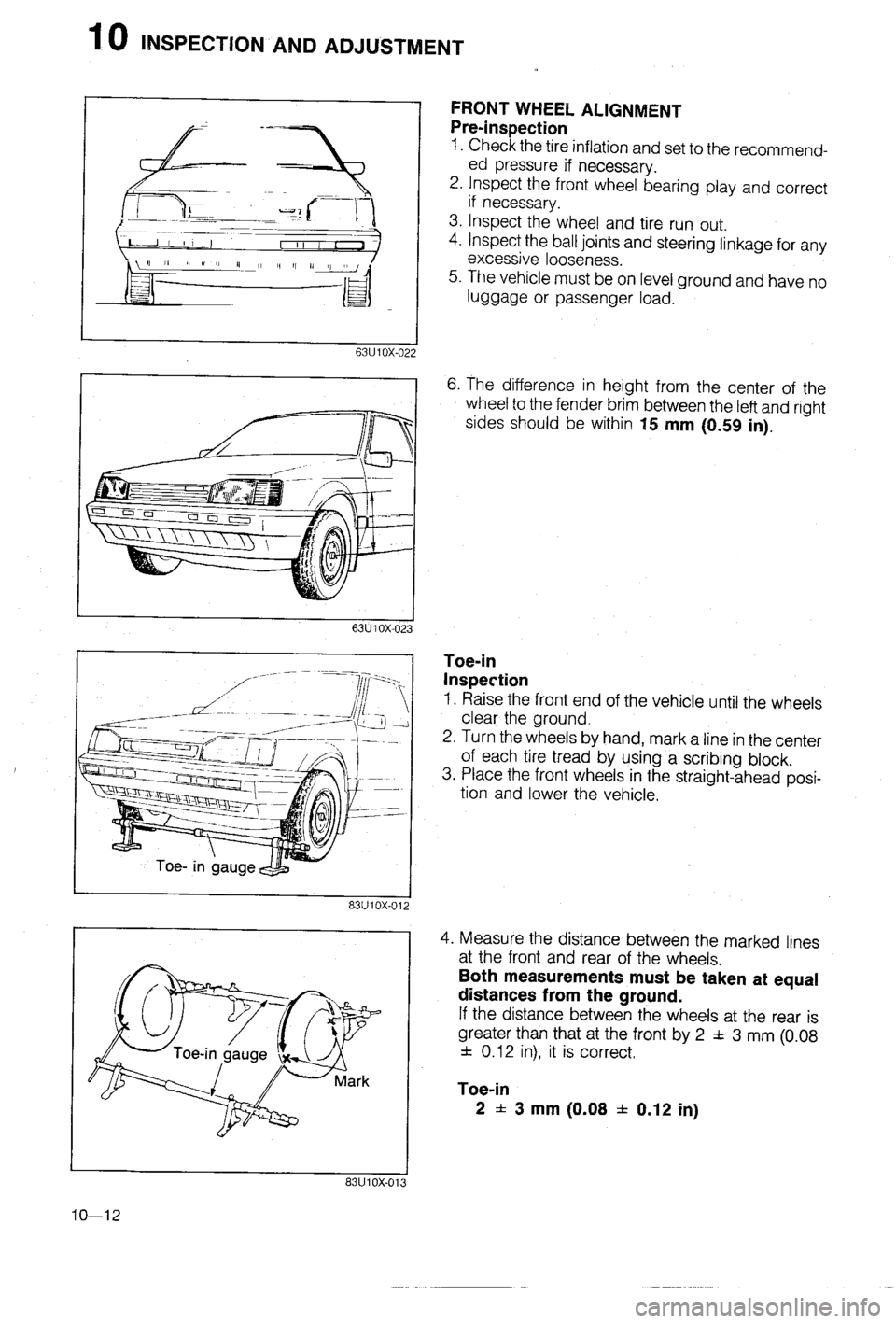 MAZDA 323 1988  Workshop Manual 