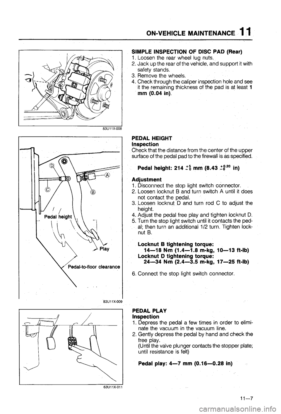 MAZDA 323 1988  Workshop Manual 