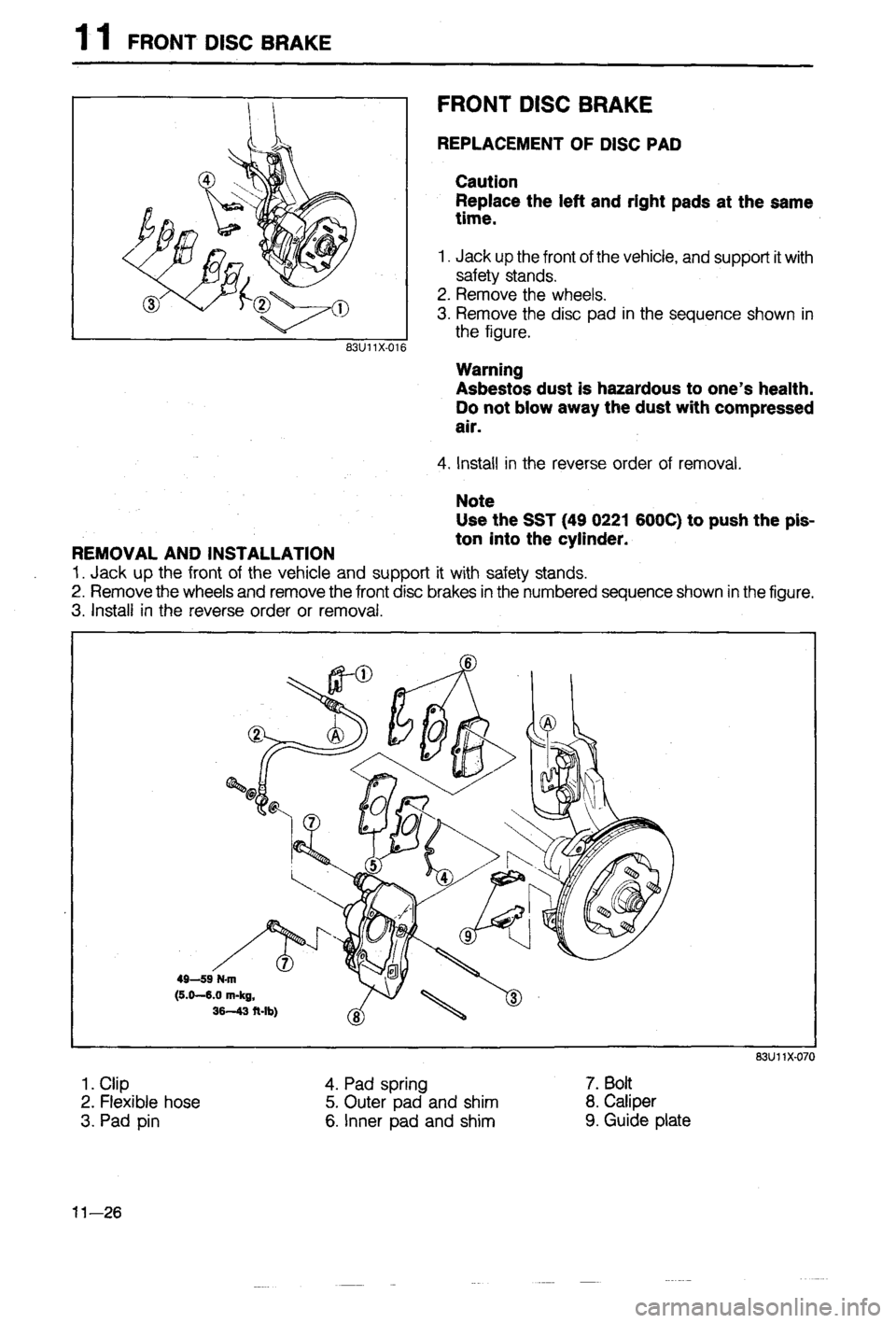 MAZDA 323 1988  Workshop Manual 