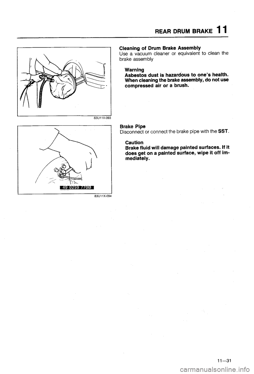 MAZDA 323 1988  Workshop Manual 