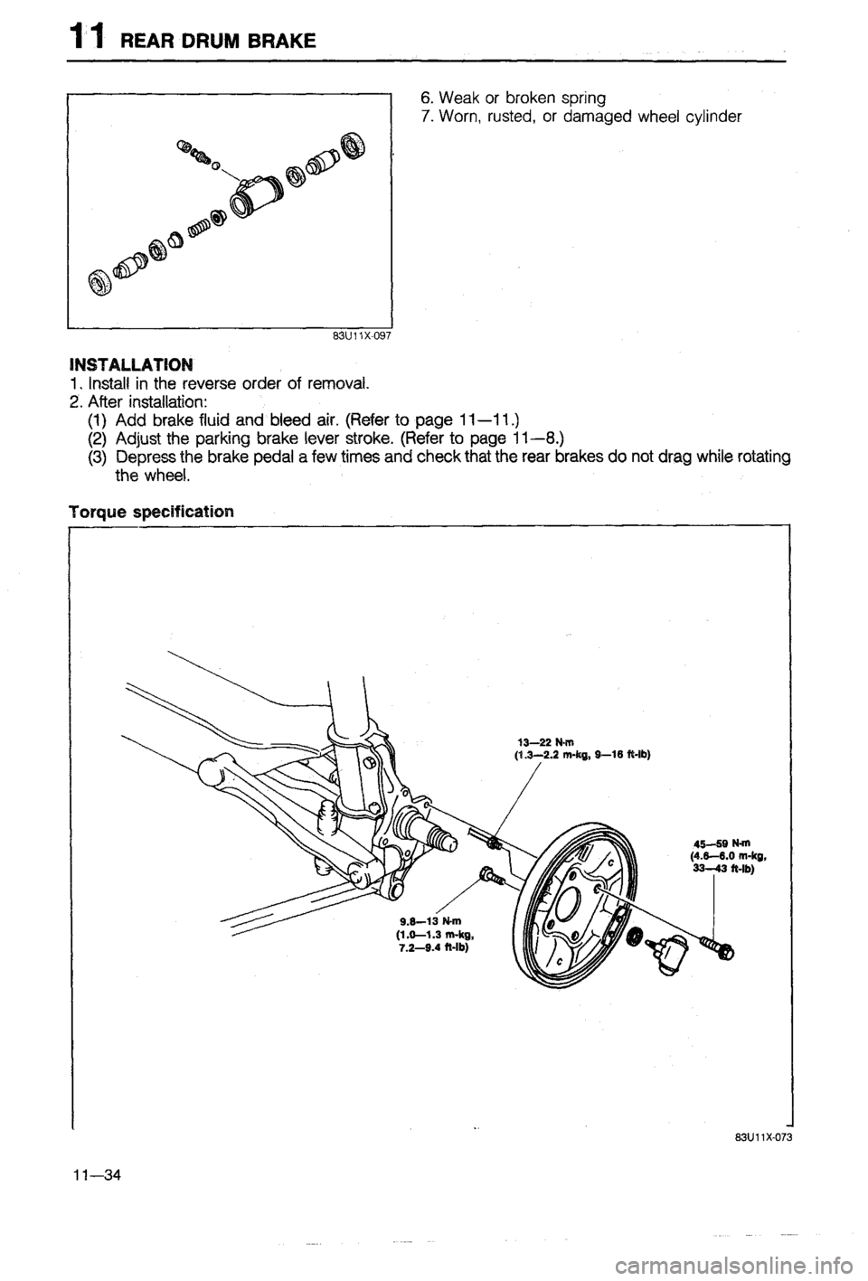 MAZDA 323 1988  Workshop Manual 