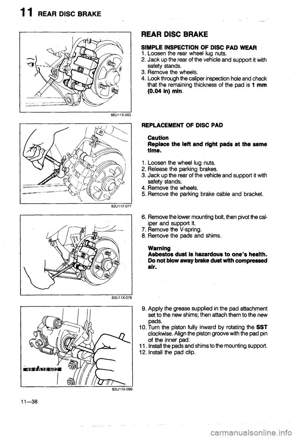 MAZDA 323 1988  Workshop Manual 