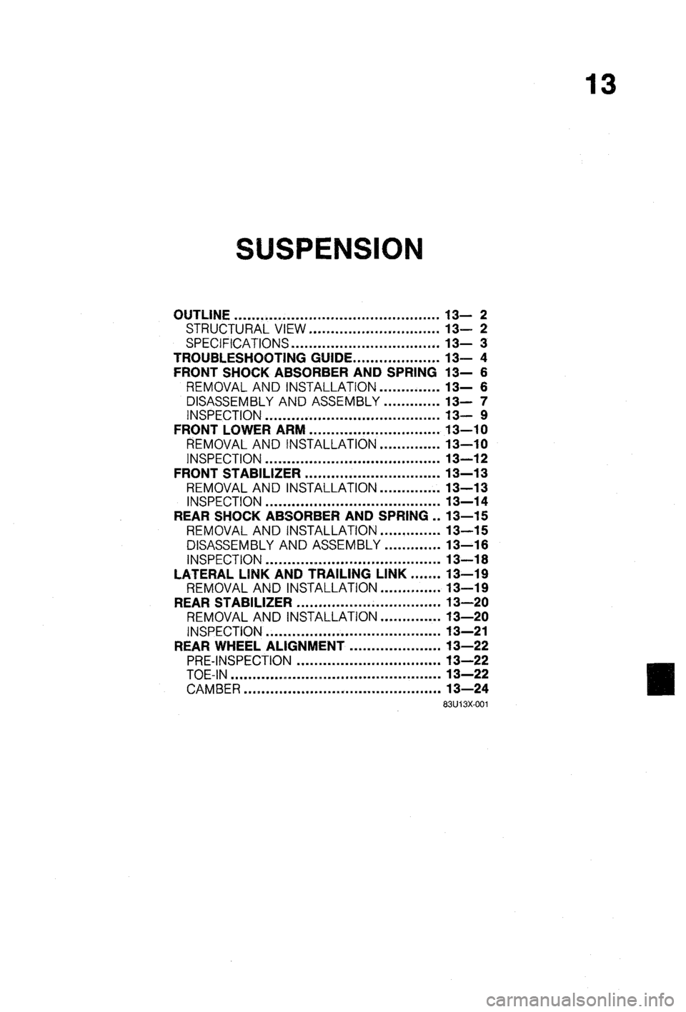 MAZDA 323 1988  Workshop Manual 