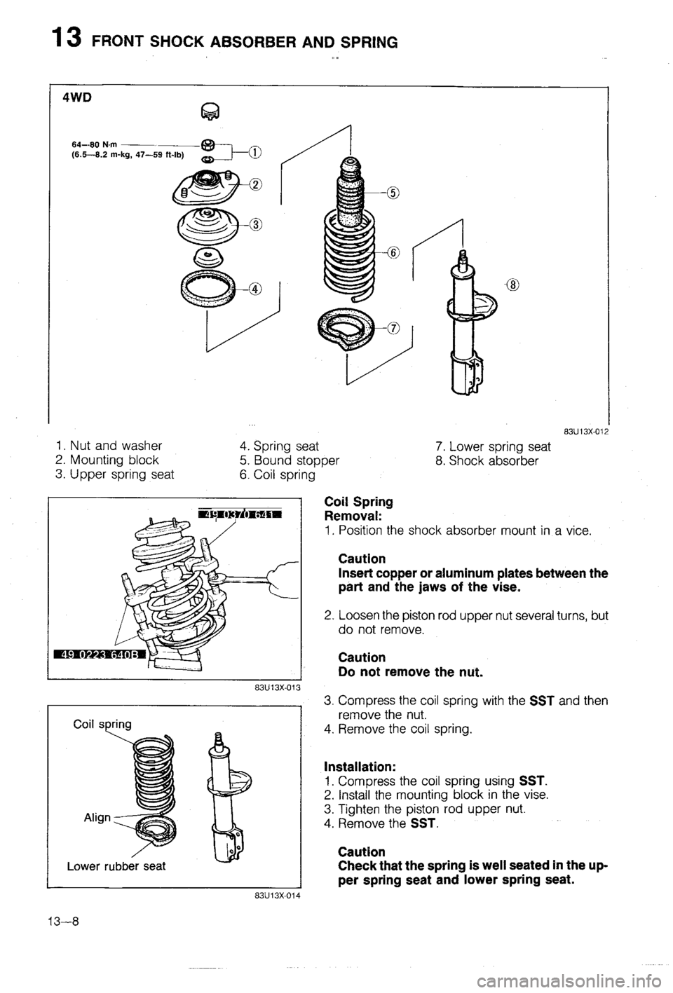 MAZDA 323 1988  Workshop Manual 