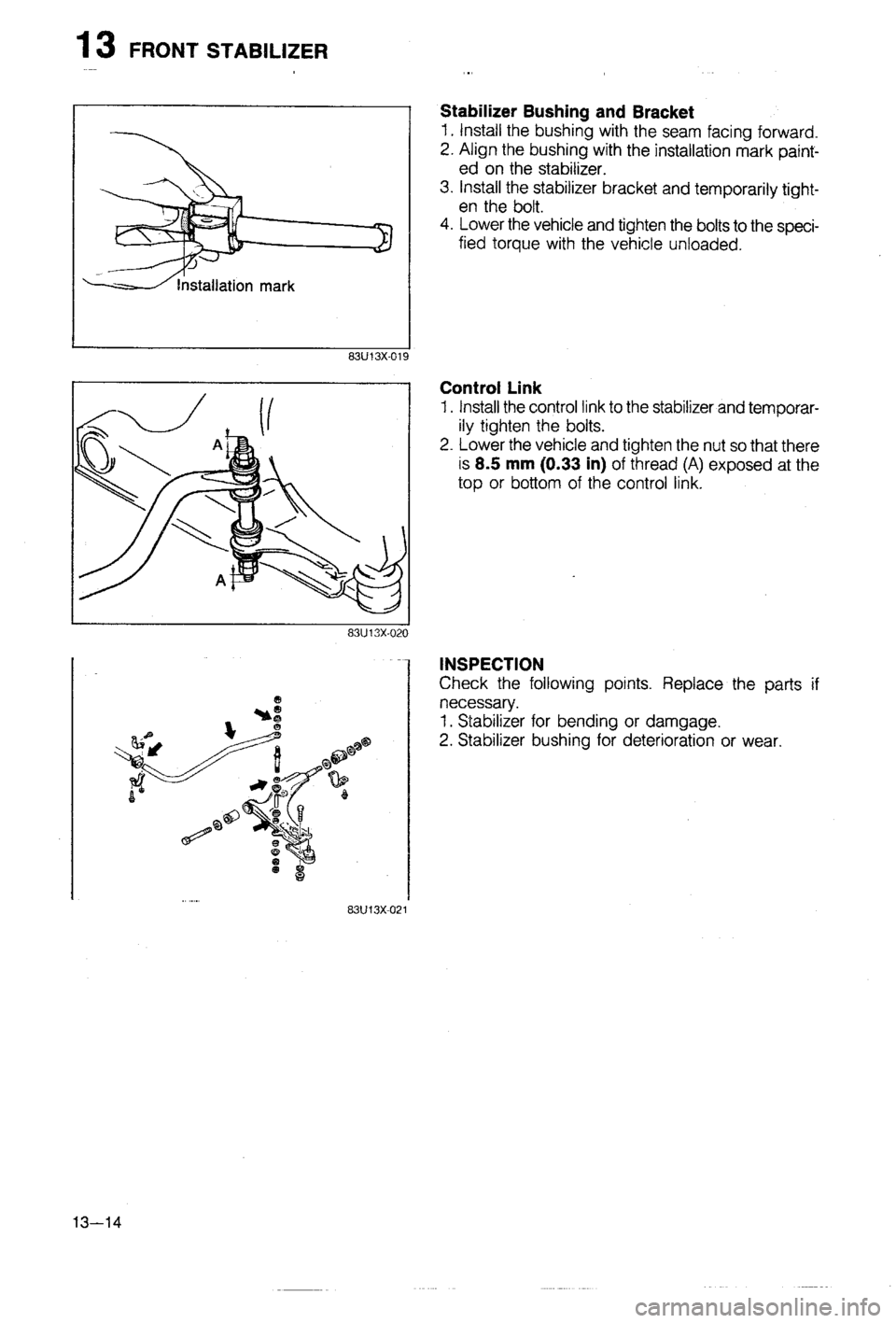 MAZDA 323 1988  Workshop Manual 