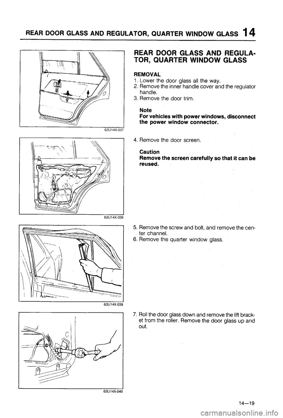 MAZDA 323 1988  Workshop Manual 